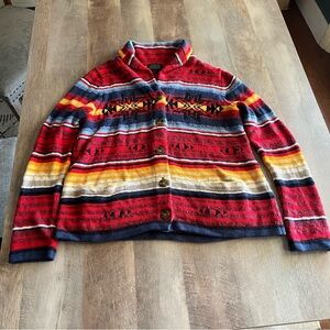 Pendleton Southwestern Aztec Striped Sweater Size Medium